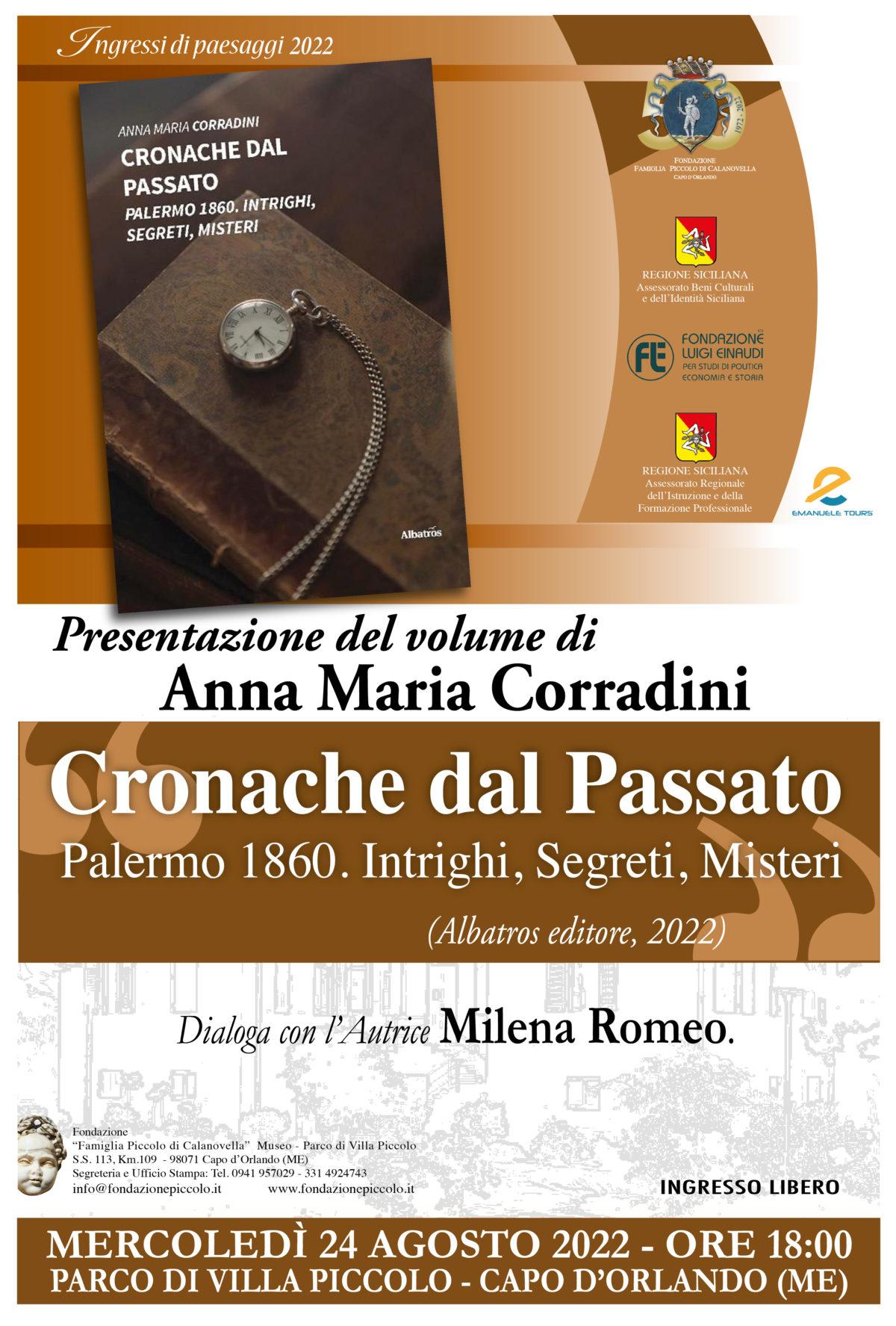 Presentazione Del Libro Cronache Dal Passato Palermo 1860 Intrighi