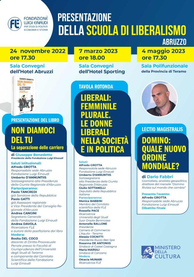 Scuola Di Liberalismo 2023 - Abruzzo - Fondazione Luigi Einaudi