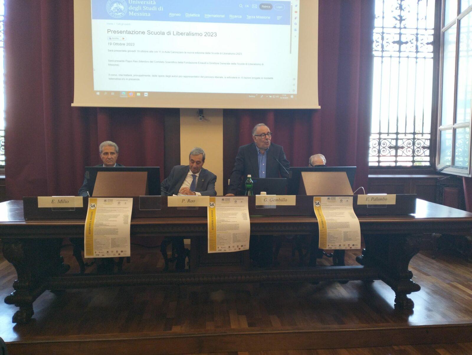 Apertura Delle Iscrizioni Alla Scuola Di Liberalismo 2023 Di Messina ...