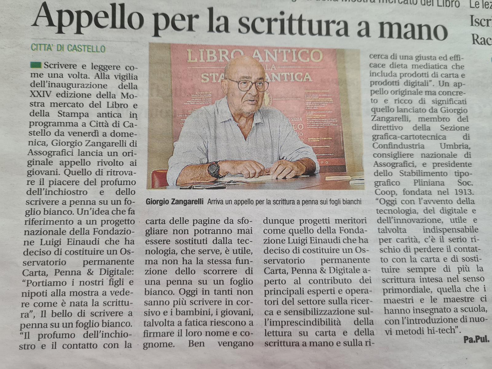 Appello per la scrittura a mano