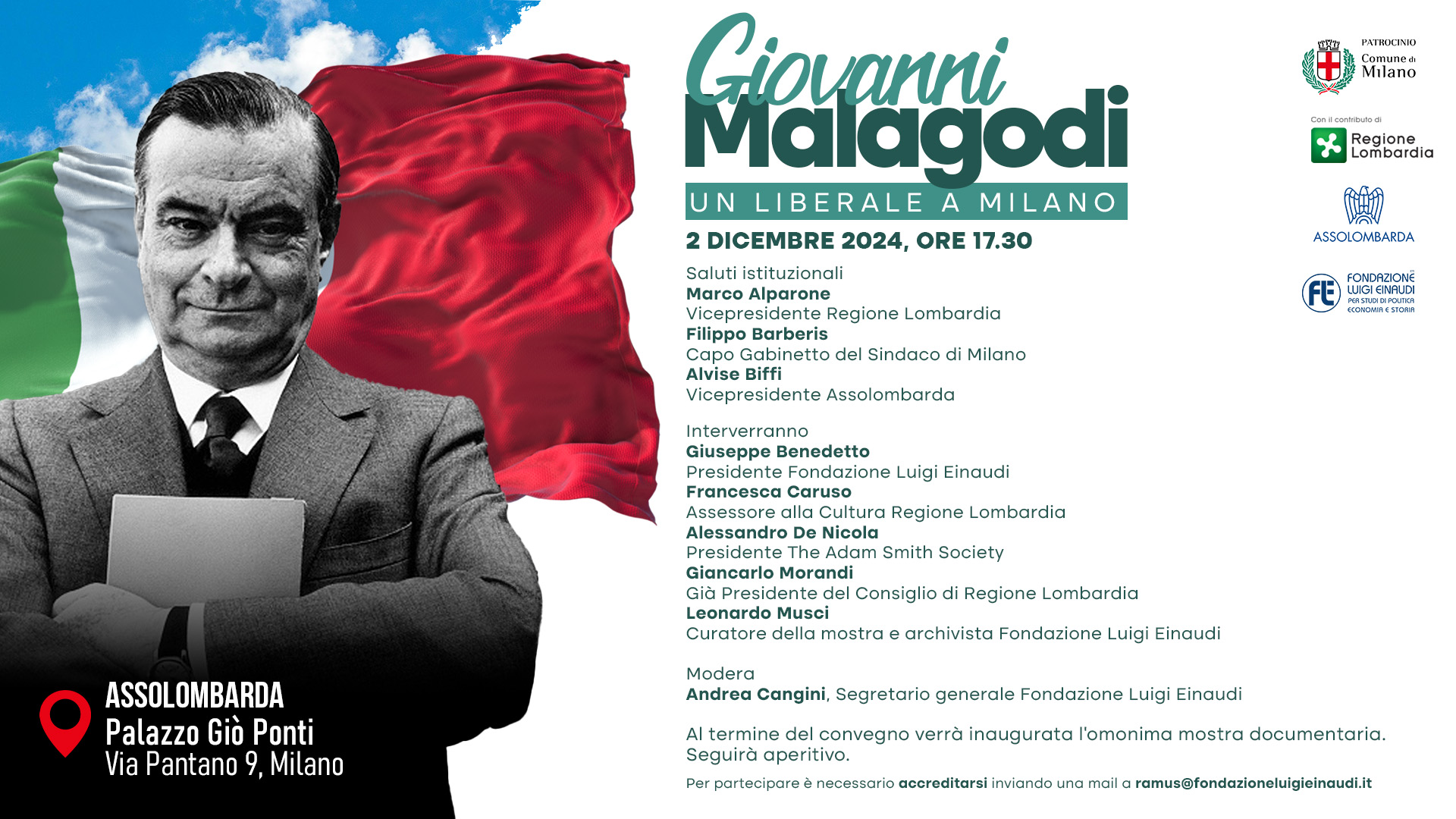 Giovanni Malagodi, un liberale a Milano