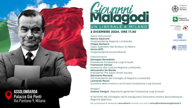 Giovanni Malagodi, un liberale a Milano