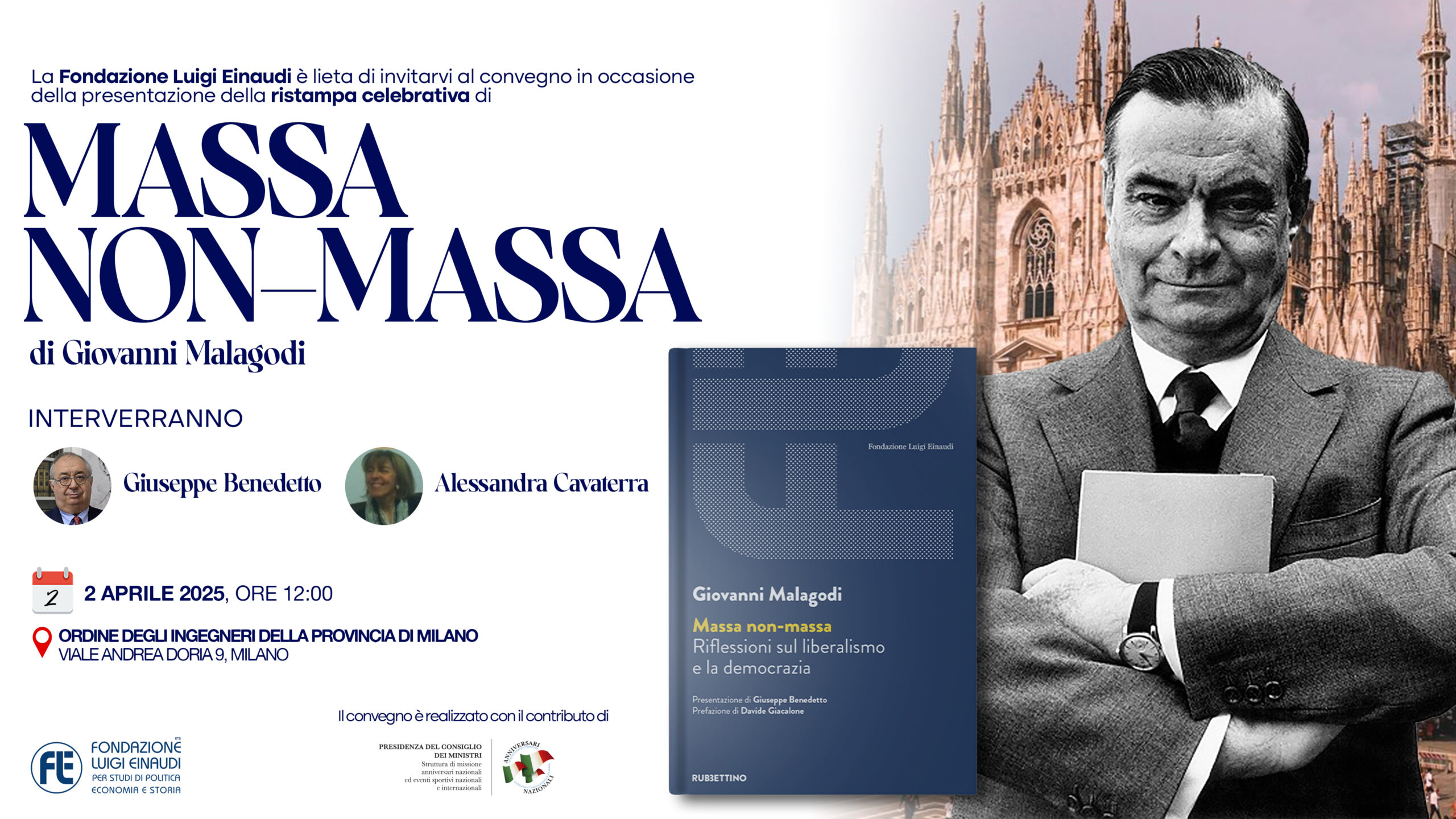 Presentazione della ristampa celebrativa “Massa non-massa” di Giovanni Malagodi