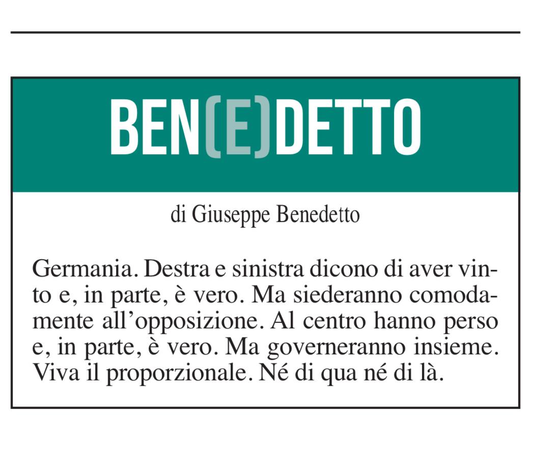 Ben(e)detto del 25 febbraio 2025